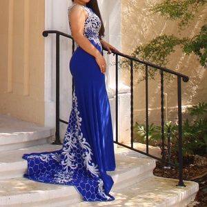 Royal Blue Maxi Formal Dress